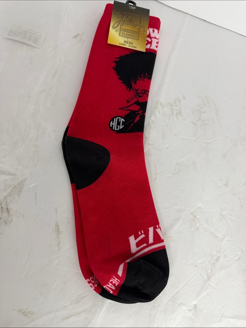Goat Court Bobby Boucher Graphic Crew Socks Black Size 9-13 NWT HGC190